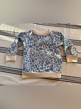 Kids Blue Floral Crewneck Sweatshirt from Winter Water Factory